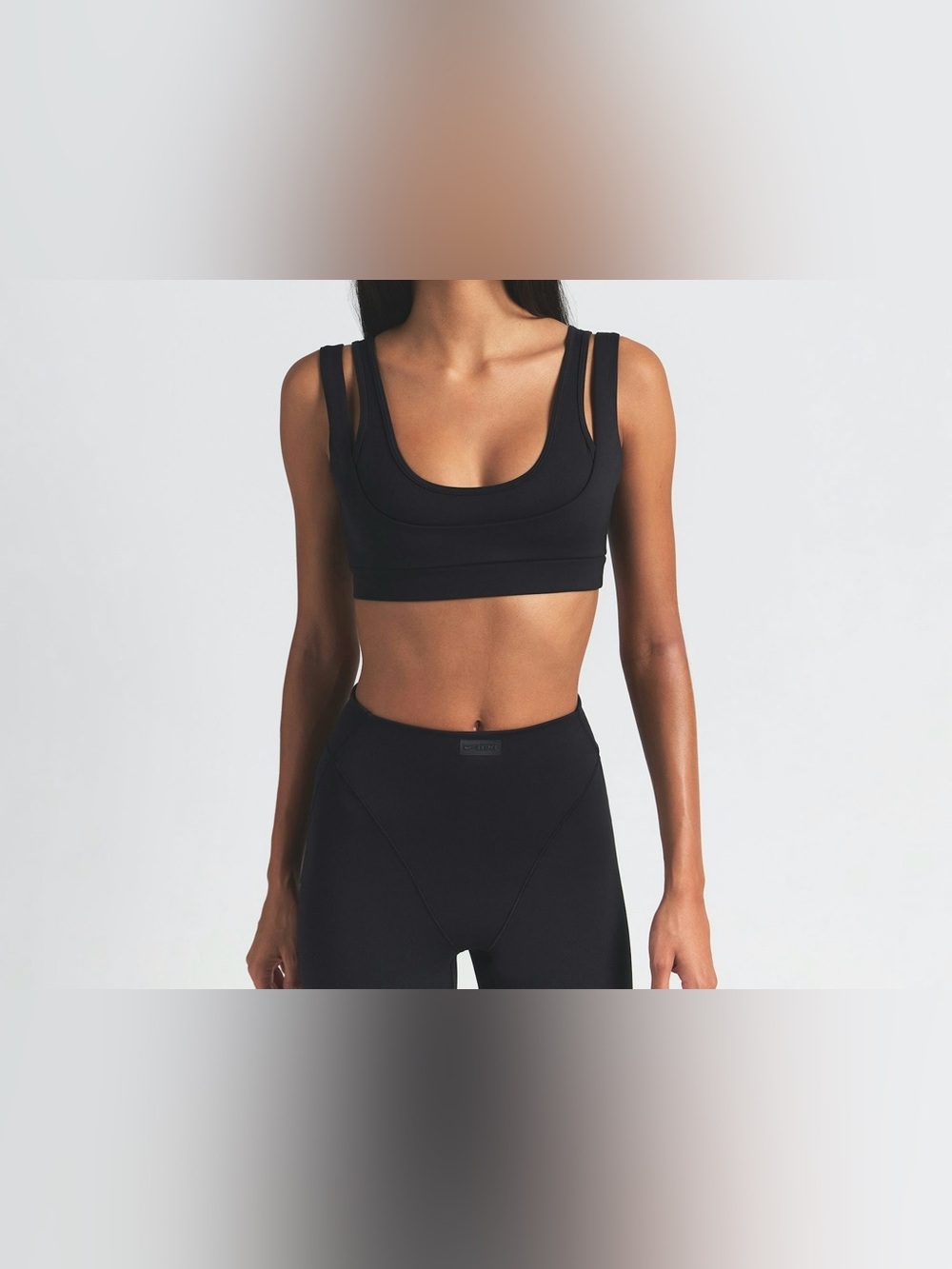 NWT NikeSKIMS Matte Double Strap Scoop Bra Obsidian Black Size Medium